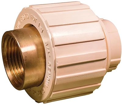 Nibco Transition Pipe Union, 3/4 In. CPVC Slip x Brass FIP