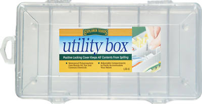 6-compartment Tackle Box, Clear Plastic Utility Storage
