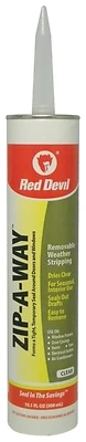 Zip-A-Way Removable Weather Stripping Caulk, Clear, 10.1-Oz.