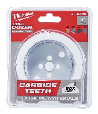 Milwaukee 49-56-0734 Hole Dozer 3 In. Carbide Hole Saw, 4 TPI