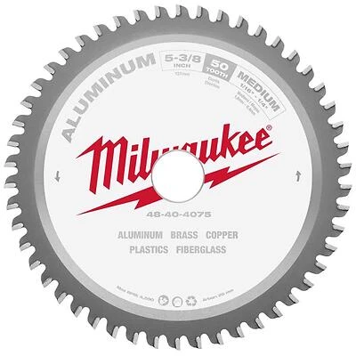 48-40-4075 5-3/8 In. Non-ferrous Circular Saw Blade, 20 Mm Arbor, 50 Teeth, Tungsten Carbide