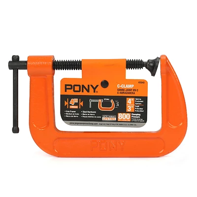 C-Clamp, Orange Casting, 4-In.