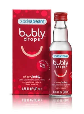SodaStream 1025225010 Bubly Cherry Flavor Drops, 40 mL Bottle