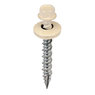 #9 X 1-1/2 In. Light Stone Metal To Wood Screws, 250 Pk, Hex Drive