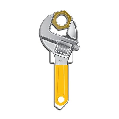 Wrench Design Decorative House Key Blank B123k For Kwikset Kw11, Pack Of 5