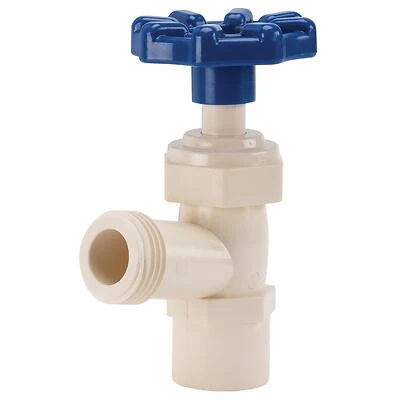 Homewerks VBDCPVE3B CPVC Boiler Drain Valve, 1/2 In. x 3/4 In. Hose Thread