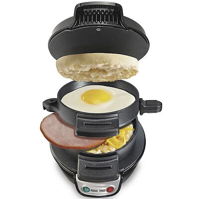 25477 Black Breakfast Sandwich Maker With 600 Watts Power