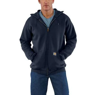 Men's Loose Fit Midweight Full-zip Sweatshirt, Large, New Navy