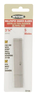 Hyde 33150 Replacement Wallpaper Shaver Blades, 3-1/4 In., 5 Pack