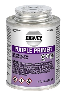 019060-24 Professional-grade Purple Primer For Cpvc And Pvc Pipe, 8 Oz Can