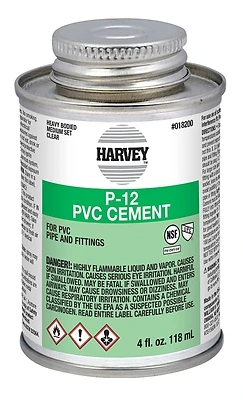 018200-24 Heavy Bodied Clear Pvc Cement, 4 Oz Dauber Can For Plumbing