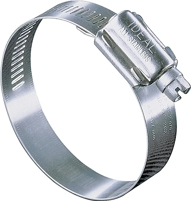 68-0 Series 6820053 Interlocked Worm Gear Hose Clamp, Size 20, Stainless Steel