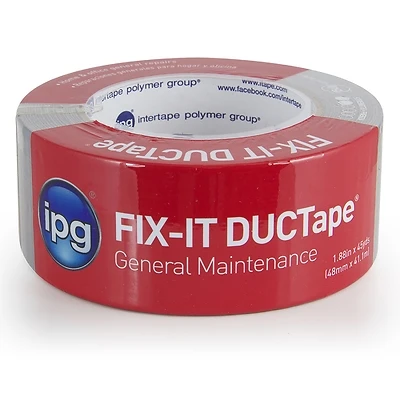IPG 6945 Silver Duct Tape, 1.88 In x 45 Yd, Poly-Coated Cloth
