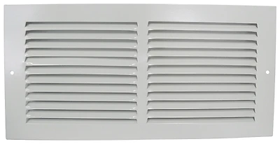 Bbra14x6 Baseboard Register, 14 In W X 6 In H, Steel, White Finish