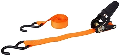 Fh64052 4-pack Ratchet Tie-downs, 1 In W X 10 Ft L, 400 Lb Capacity, Orange