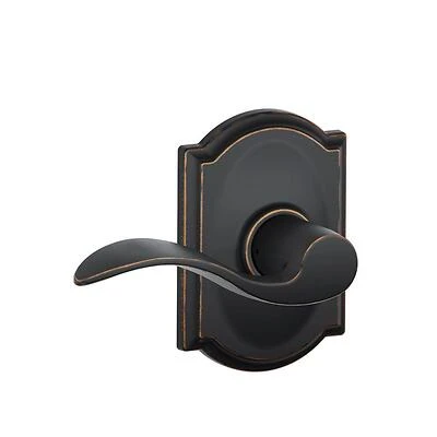 Accent Series F10vacc716cam Aged Bronze Passage Lever With Camelot Trim