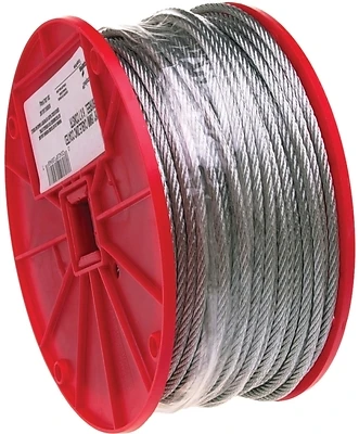 7000927 Aircraft Cable, 5/16 In Dia, 200 Ft L, 1960 Lb Working Load Limit