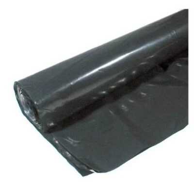 6ch15-b 15' X 25' 6 Mil Black Poly Film - Heavy Duty Waterproof Sheeting