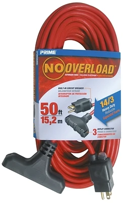 Cb614730 50-foot 14/3 Sjtw Outdoor Extension Cord With Circuit Breaker Plug