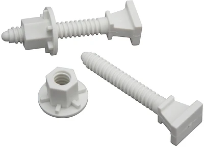 Pp23519 Toilet Bolt Set With Open Cap Nut, 2-3/8 Inch Plastic