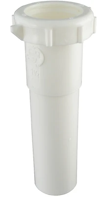 Plumb Pak PP55-2W Slip Joint Extension Tube, 1-1/2 In x 6 In, White