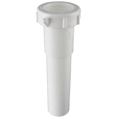 Plumb Pak PP944W Extension Tube, 1-1/4 x 1-1/4 In, 6 In, Slip Joint, Plastic