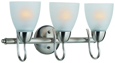 A2242-93l 3-light Vanity Bar Fixture, Brushed Nickel, 60 Watt Maximum