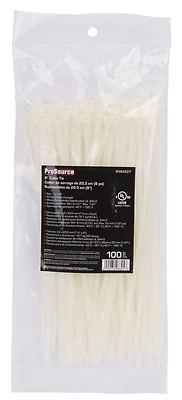 Cv200s-1003l Clear Nylon Cable Tie, 8 Inch, Self-locking, 40 Lb Strength