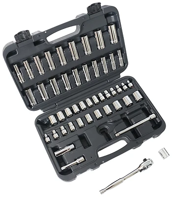 Ts-473-3/8sa/me 48-piece Socket Set, Chrome Vanadium Steel, 3/8-inch Drive