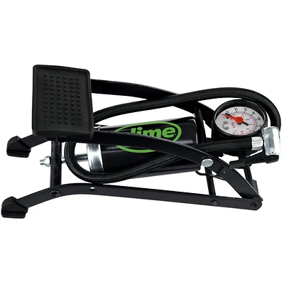 2061-a Single Cylinder Foot Pump With Built-in Gauge And Flexible Hose