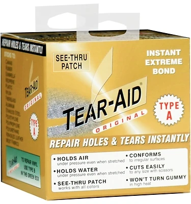 D-roll-a-20 Fabric Repair Kit For Type A Fabrics, Clear, 3 In X 5 Ft