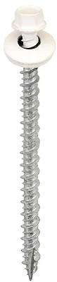 Sw-mw3w250 #9 X 3 In. White Metal-to-wood Screws, 250 Pk, Hex Drive
