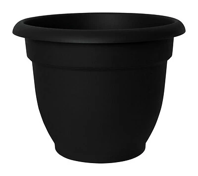Bell Shaped Planter, Black Plastic, 6 In.