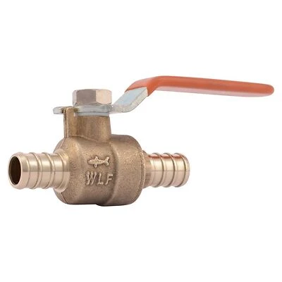 1/2 In. Brass Pex Barb X Barb Ball Valve Model 22461lf