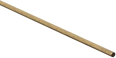 Smooth Solid Brass Rod, 3/16 x 36 In.