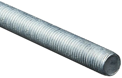 Threaded Rod, Zinc, 9 TPI, 7/8 x 36 In.