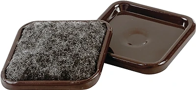 Shepherd Hardware 9080 Square Metal Caster Cups, Brown, 6 Pk