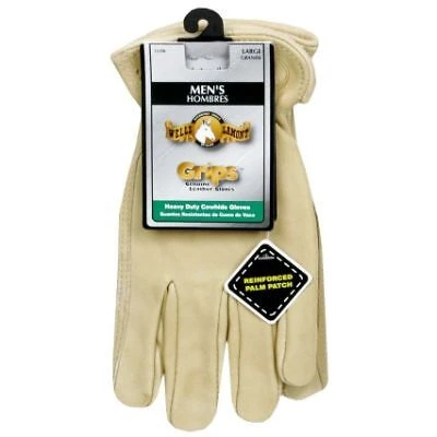 1130l Men's Large Grain Cowhide Leather Work Gloves With Keystone Thumb