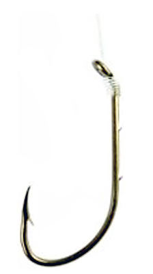 Eagle Claw Snelled Fish Hook, Bronze, Size 4, 6-Pk.