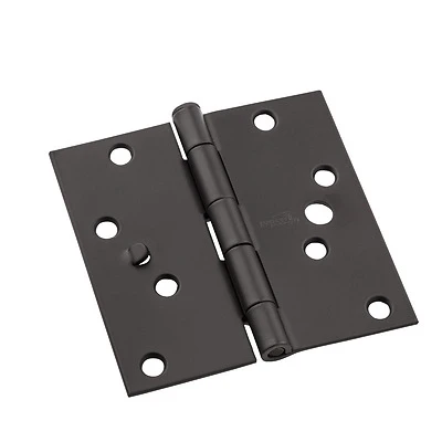 National Hardware Security Door Hinge, Oil-Rubbed Bronze, 4 In.