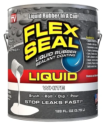 Flex Seal US855WHT01-2 Liquid Rubber Sealant, White, 1 Gal