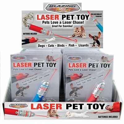 Blazing LEDz Pet Toy With Keychain, Laser, Blue/Red