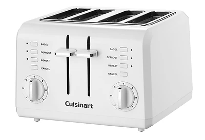 Cuisinart CPT-142P1 4-Slice Compact Plastic Toaster, 850 Watts, White