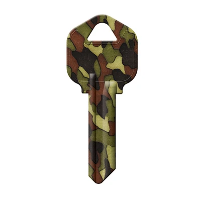 Hy-Ko 16010SC1-06 Camouflage Key Blank, Solid Brass, Schlage SC1