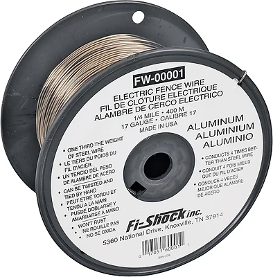 Zareba FW-00001T Electric Fence Wire, 17 Gauge Aluminum, 1320 Ft