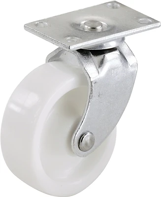 Shepherd Hardware 9054 Swivel Plate Caster, 1-5/8 In., White, 4 Count