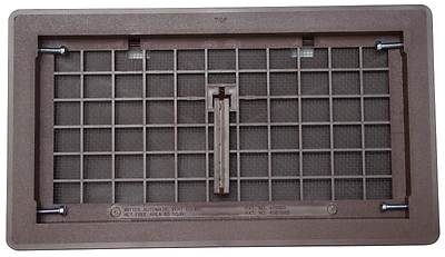 500br Manual Foundation Vent With Damper, Brown, 8 In X 16 In