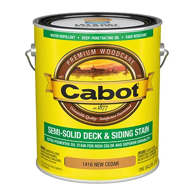 140.0001416.007 Semi-solid Oil-based Deck And Siding Stain, New Cedar, 1 Gallon