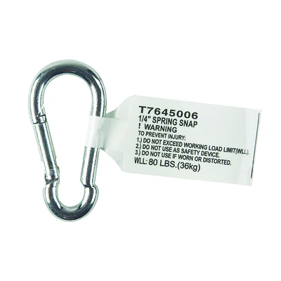 Carabiner Spring Snap Link, 1/4 In.