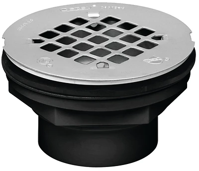 42086 2-inch Abs Solvent Weld Shower Drain With 4-1/4-inch Plastic Strainer